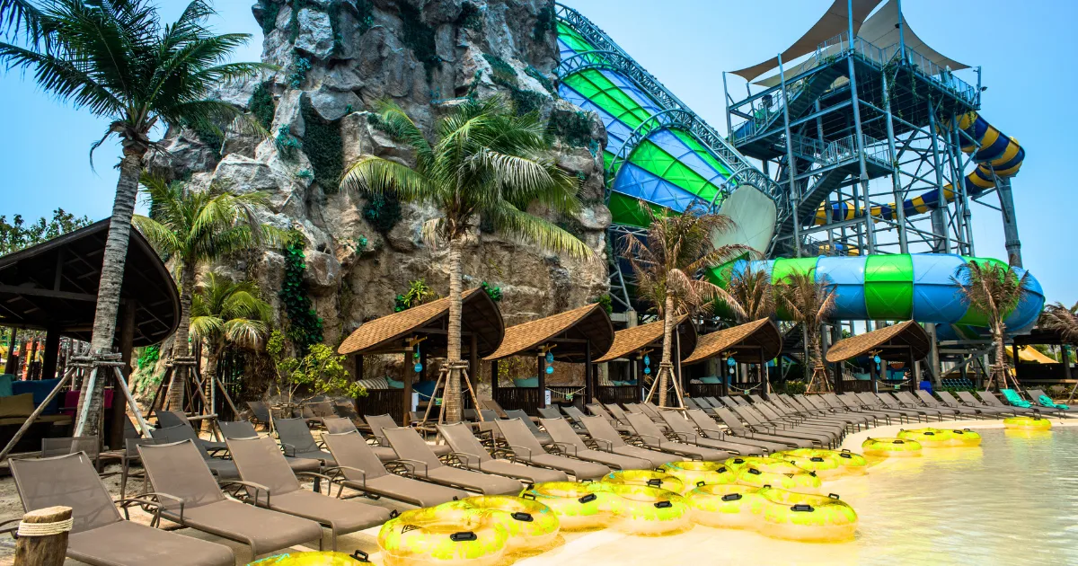 The artificial sea at Vana Nava Water Jungle